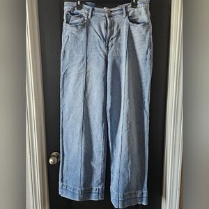 Kensie Jean Vintage Luxe 'THE KAYLA' High Rise Wide Leg Blue Jean